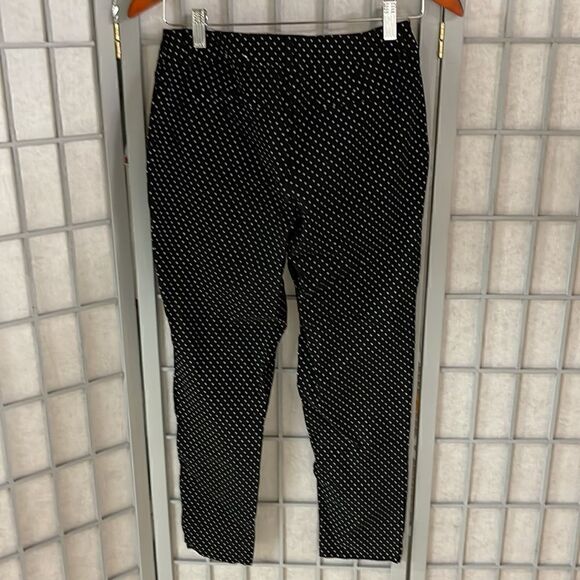 Cleo Every Body Polka Dot Ankle Pant, Size 2. Black and White. - Picture 2 of 6
